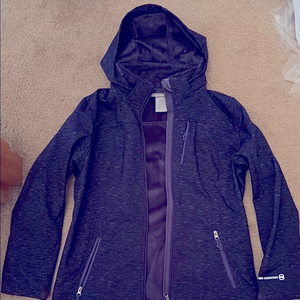 Free Country Purple Ski Jacket Weather-Resistant Hooded